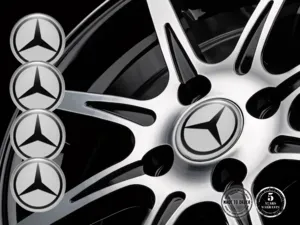 Mercedes Felgenaufkleber Version Stilvolles gewölbtes Design